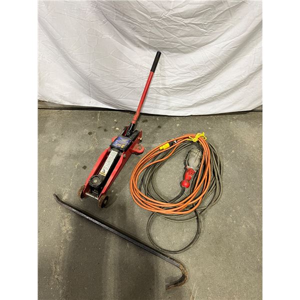 Extension Cord, Work Light  & 2 Ton Jack