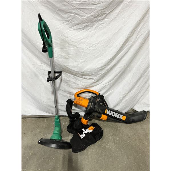 Certified Grass Trimmer and Workx Blower