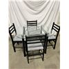 Image 1 : Glass Top Dining Table & 4 Chairs