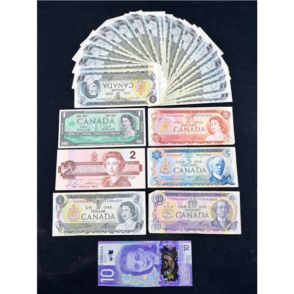 Assortment of 29 Canadian Bills