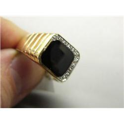 Men's Black Stone and Diamond Ring (31)