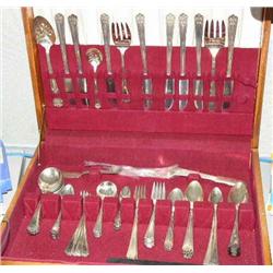 Large Set of Rogers Silver plated Flatware (31)
