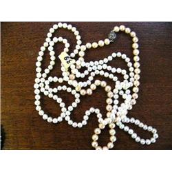 Three Strand ""White and Pink with Silver Clasp (11)