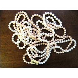 72" Strand of White Freshwater Pearls and 64" Strand of Freshwater Pearls (11)