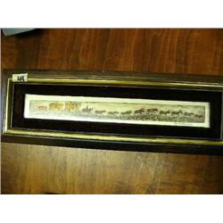 Print 14/50 colored Edition, Borax Mule Team Signed M. Leahaen  1" x 11" Image Size (1)