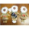 Image 1 : Lot of 3:    7 1/2" Sealskin Flat Dolls by Flora Wassile of Togiak, AK (1)