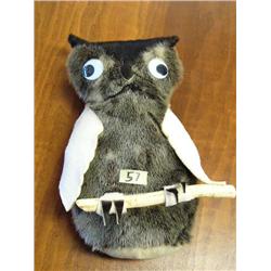 9" Sealskin Owl by Flora Wassile of Togiak, AK (1)