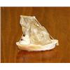 Image 1 : 2" Fossilized Ivory Boat by Thomas Pushruk of King Island (1)