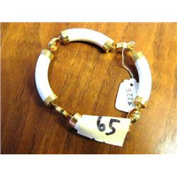 Ivory and Gold Bangle  Bracelet (1)