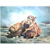 Image 1 : Grizzly Bear Print by Annette Hartzell Double Matted and Framed, Image Size 16"x 20" (6)