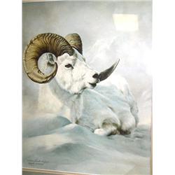 Annette Hartzell 334/950 Ram Signed and Numbered Image Size:  18" x 15" (6)