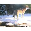 Image 1 : Double Matted by Smith 229/780 Wolf in the Winter by a Stream Image Size:  18" x 26"  (6)