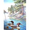 Image 1 : Two loons 585/750  Meger Image Size:   20" x 17"  (6)
