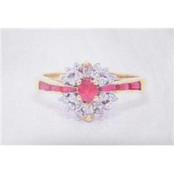 Ruby and Diamond Lady's Ring 14k Gold (100)