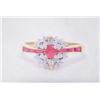 Image 1 : Ruby and Diamond Lady's Ring 14k Gold (100)