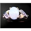 Image 1 : Opal and Lady's Diamond Ring 10k Gold (100)