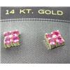 Image 1 : Pair of 14k Gold Ruby Earrings (100)
