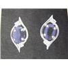 Image 1 : Sapphire and Diamond Earrings 14k Gold (100)