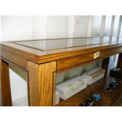 Oak Sofa Table with Glass Top (10)