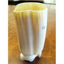 5 1/2"  Walrus Ivory Walrus carved on Base Cup or Pen Holder (1)
