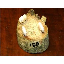 3 Walrus mounted on Whale bone by Robert Kokuluk (1)