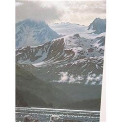 Ed Tussey Signed and Numbered Print 552/2000 Mountains and Sea Otters Image Size is: 19" x 11" (12)