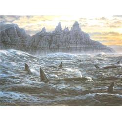 Signed and Numbered Print 196/500 Tussey Castle Cape Alaska  Image Size is:  17" x 26" (12)