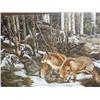 Image 1 : Signed and Numbered Print Image Size is:  18 1/2" x 24" Where wolves" Judy Larson 1718 /4826 Double 