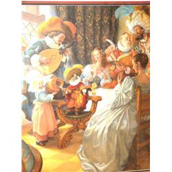 Signed and Numbered Print by Scott Gustafson "Puss 'n Boots"  Double Matted and Framed, Image Size i