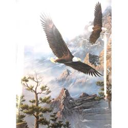 Signed and Numbered Print Double Matted Framed Image Size is: 24 x 18"  by Kelley 1571/1990  Soaring