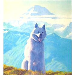 Fred Machetanz Double Matted and Framed   357/950 Image Size is: 25" x 20"   "Two of my Favorite Sub