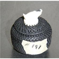 2 3/4" Baleen Basket super quality with a Walrus Finial by Carl Hank (74)