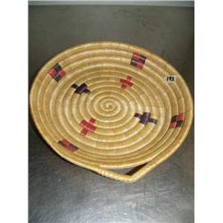10"  Hooper Bay Grass Tray Purple and Red Design (74)