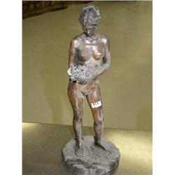 16" Tall Cast Nude Lady Bronze over fiberglass  (13)