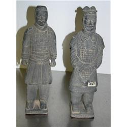2 13" Chinese Figures with Marks  (13)