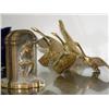 Image 1 : Pair of Antique Bookends of Thinker and a group of 3 Brass Flying Geese  (13)