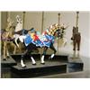 Image 1 : Collection of 5 Carousel Figures 7500 limited Edition  3 horses, rabbit and a bear,  to top of Brass