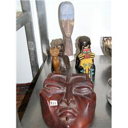 Group of Wood Carvings African 6 Pieces  (13)