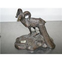 B over comp 8" tall Desert Ram "Mountain Sentinel" By Chappel an Official Issue  of National Wildlif