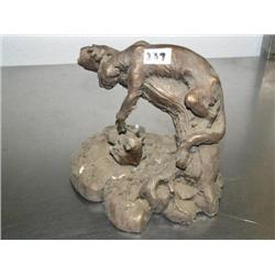 B over Comp 7" Tall Cougar and Baby    (13)