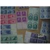 Image 2 : Large Lot of Unused Plate Block Stamps 3 and 4 cent Stamps (1)