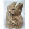 Image 1 : 7" Tall 2 Seals on a Rock Soapstone by EL (33)