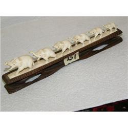 7 1/2" group of Ivory Elephants (33)