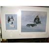 Image 1 : Jon Van Zyle 1990 Iditarod print suite of 2 555/580   Image Size  17" x 21" on big one and 12" x 9" 