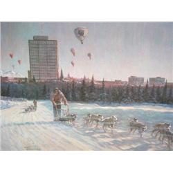 Scotty McDaniels 68/950  "The Rondy Races" 1986 Double Matted and Framed (61)