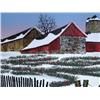Image 1 : Original Framed Oil painting 12 x 16" old Farm Buildings by H. Hargrove  (1)