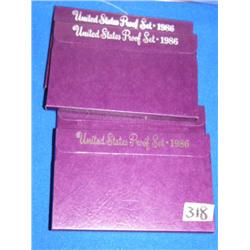 Four  1986 US Proof Sets (1)