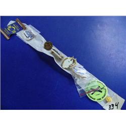 1970 Fur Rondy Pin, 87 Iditarod pin, 90 Fur Rondy 86 Rondy Canceled Pin, Military Pins, Iditarod 18 