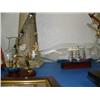 Image 6 : 21" Model Ship, 3 Ships in bottles, Lighthouse, Framed Half Ship Model, Framed Knots, Framed Dagger,