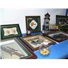 Image 1 : 2 Framed Shells , Lighthouse, 5 Ships in Glass, Framed Knots, Framed Daggers, Framed Butterfly, Fram